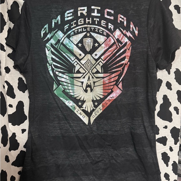 American Fighter Charcoal Tee with Logo - Picture 2 of 3